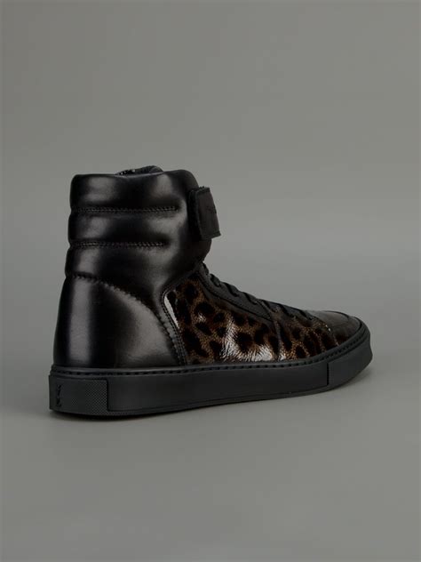 ysl leopard print high top sneakers|SAINT LAURENT Sneakers for Men .